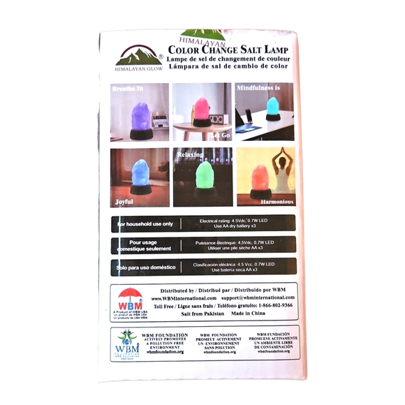 Himilayan Glow Color Chage Pink Salt Lamp, New In Box - Picture 2 of 3